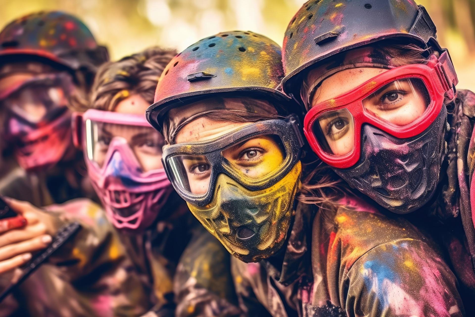 Paintballspieler mit Farbe im Einsatz | EMF100 